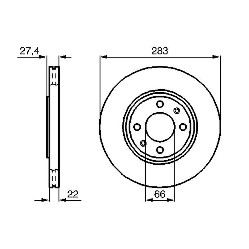 Bosch Front Brake Vented Discs & Pads fits Citroën Xantia 1993-2003 1.9 2.0