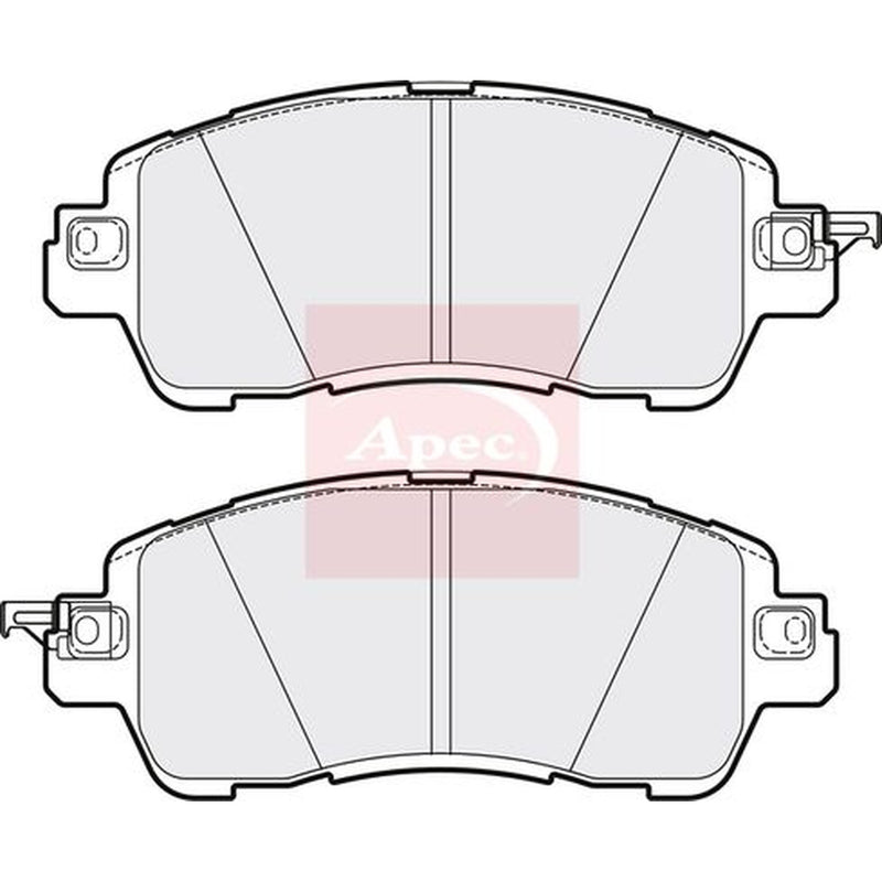 Apec Front Brake Pad Set fits Mazda 2 2014 on 1.5