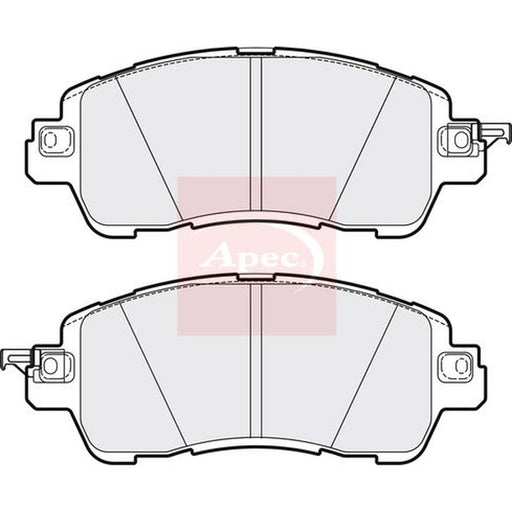Apec Front Brake Pad Set fits Mazda 2 2014 on 1.5