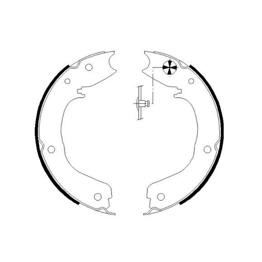 Mintex Parking Brake Shoe Set fits Mitsubishi Pajero 2000-2006 2.5 3.0 3.2