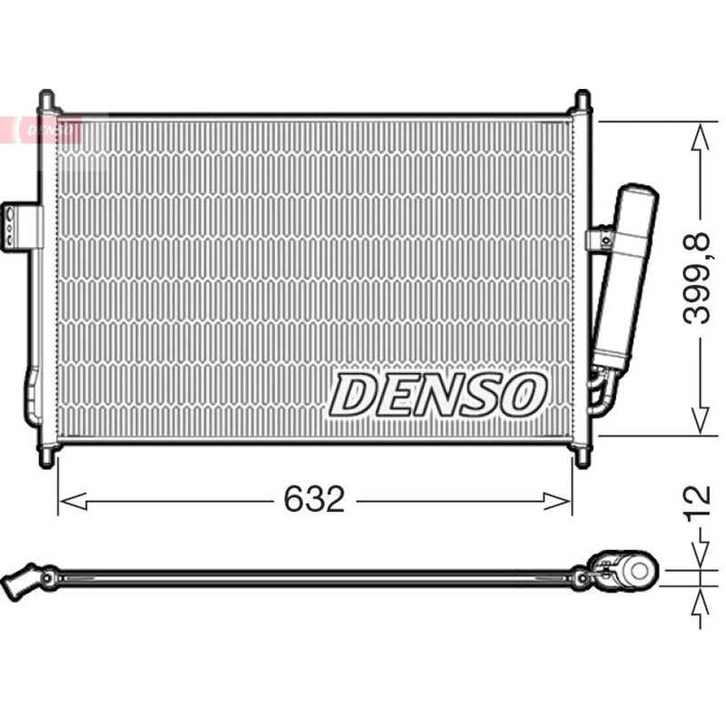 Denso Air Conditioning Condenser fits Isuzu D-Max II 2012-2022 1.9 2.5