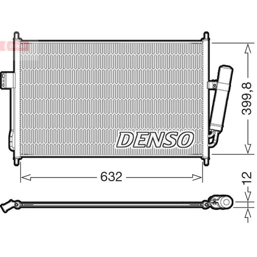 Denso Air Conditioning Condenser fits Isuzu D-Max II 2012-2022 1.9 2.5