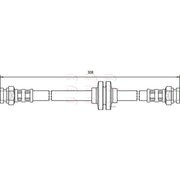 Apec Brake Hydraulic Hose Line Rear fits Fiat Stilo 2001-2007