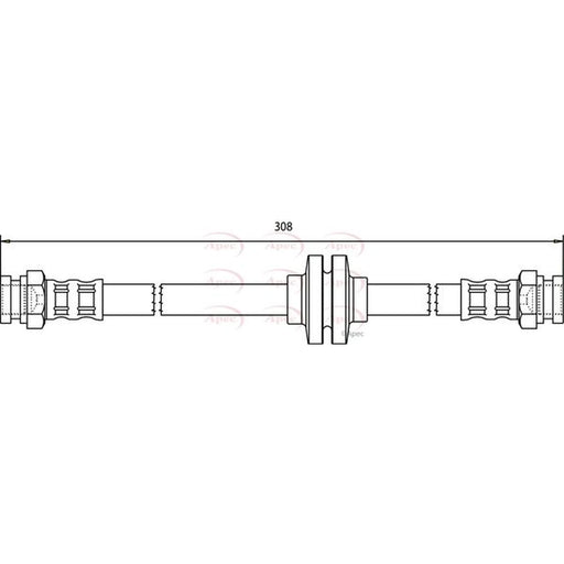 Apec Brake Hydraulic Hose Line inner HOS3615