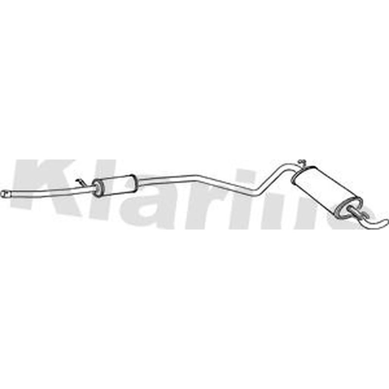 Klarius Box With Tail Pipe Rear fits Fiat Seicento / 600 1998-2010 1.1