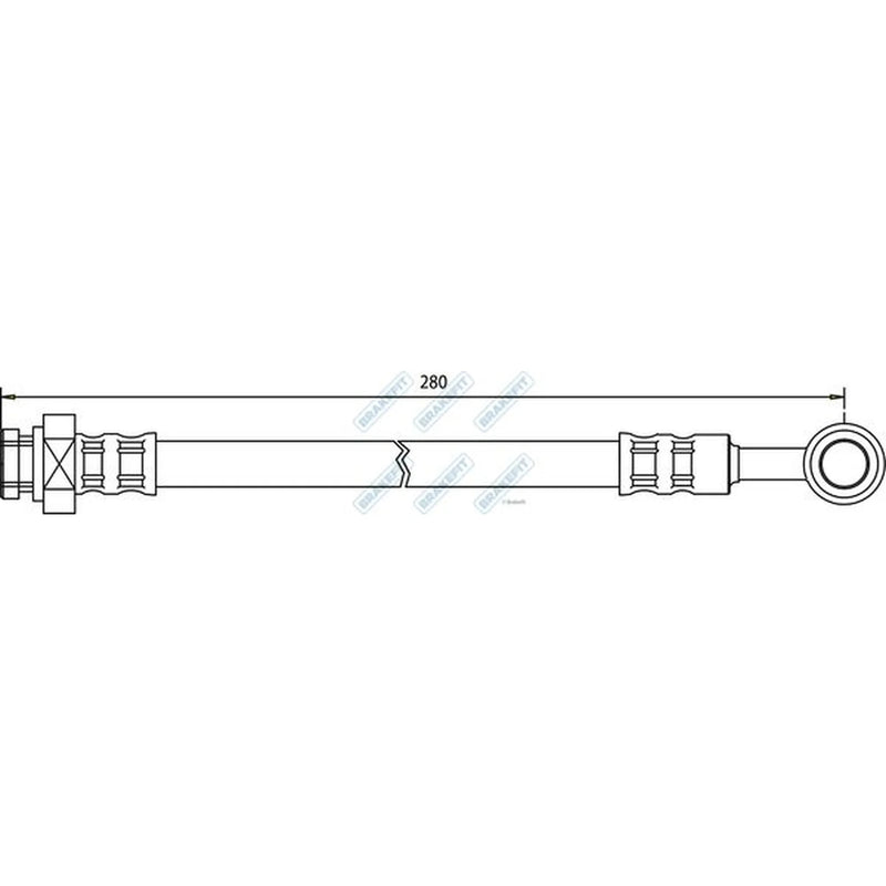 Apec Brake Hydraulic Hose Line Front BHO4027