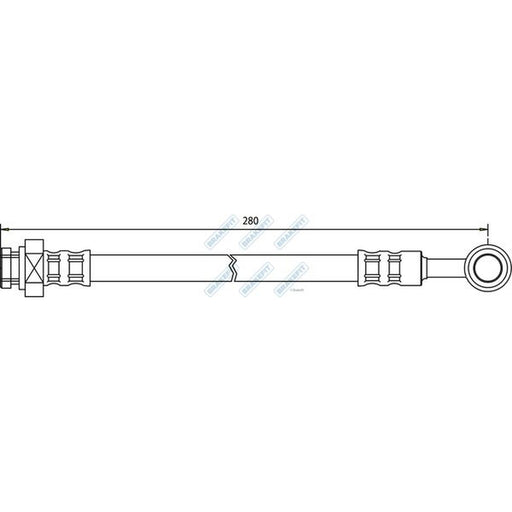 Apec Brake Hydraulic Hose Line Front fits Suzuki Samurai Closed Off-Road Vehicle