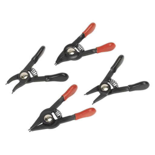 Sealey Mini Circlip Pliers Set 4pc AK8449 Sealey - Dynamic Drive