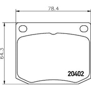 Mintex Front Brake Pad Set fits Saab 90 1984-1987 2.0