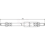Apec Brake Hydraulic Hose Line Front fits Ford Granada II 1977-1985 2.3 2.8