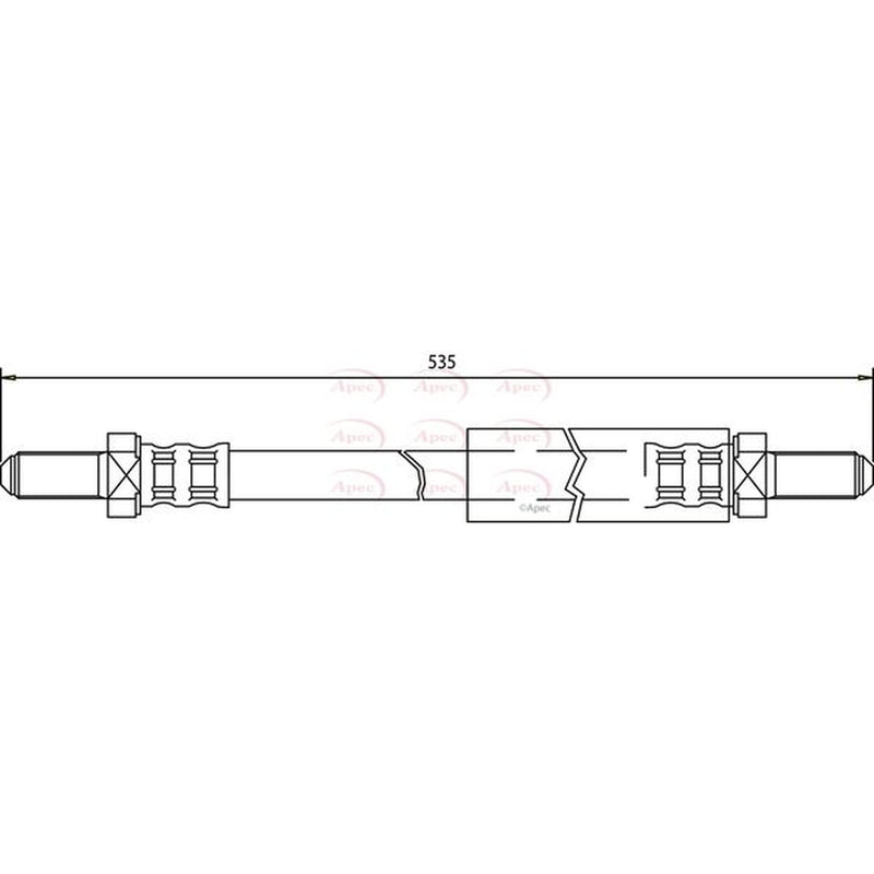 Apec Brake Hydraulic Hose Line Front fits Ford Granada II 1977-1985 2.3 2.8