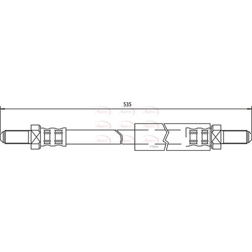 Apec Brake Hydraulic Hose Line Front fits Ford Granada II 1977-1985 2.3 2.8