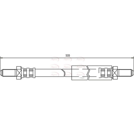 Apec Brake Hydraulic Hose Line Front HOS3287