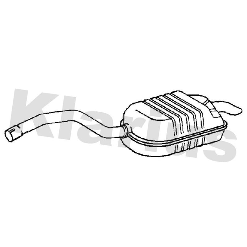 Klarius Box With Tail Pipe Rear fits Volvo S80 II 2006-2016 2.4