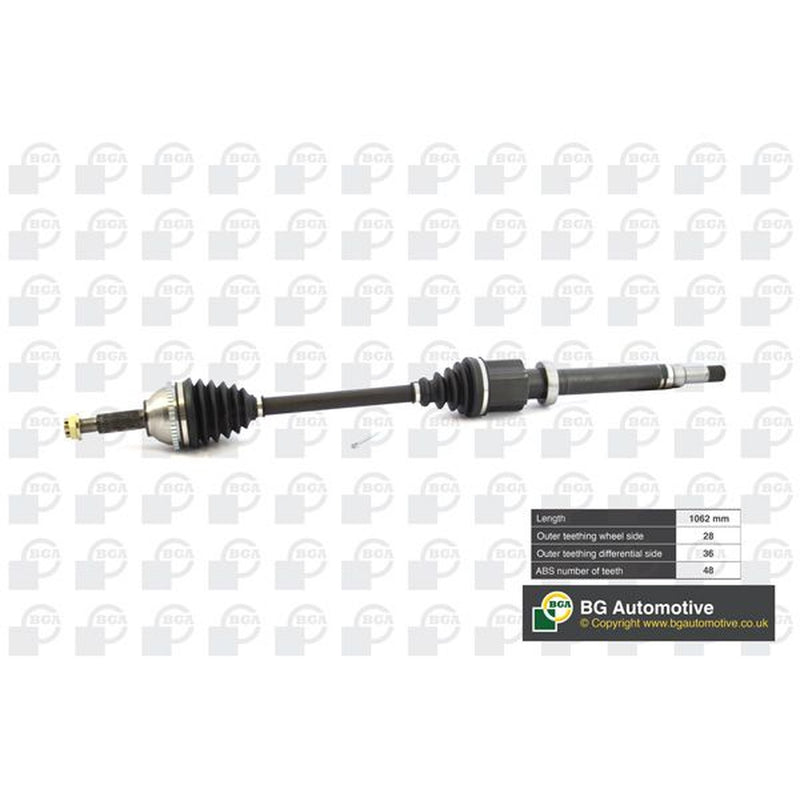 BGA CV Drive Shaft Driveshaft Front Right fits Ford Transit 2000-2014 2.0 2.4