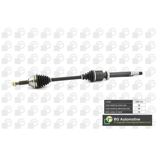 BGA CV Drive Shaft Driveshaft Front Right fits Ford Transit 2000-2014 2.0 2.4