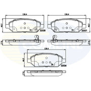 Comline 4 x Front Brake Pad Set fits Opel Karl 2015-2019 1.0