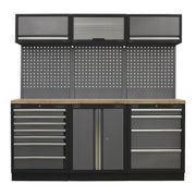 Sealey Superline Pro 2.0m Storage System Wood Worktop APMSSTACK07W Sealey - Dynamic Drive