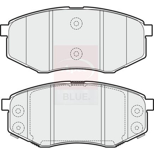 Apec Front Brake Pad Set fits Hyundai IX20 2010-2019 1.4 1.6