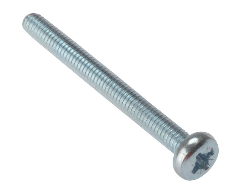 Forgefix Machine Screw Pozi Compatible Pan Head ZP M6 x 50mm Bag 25 ForgeFix - Dynamic Drive