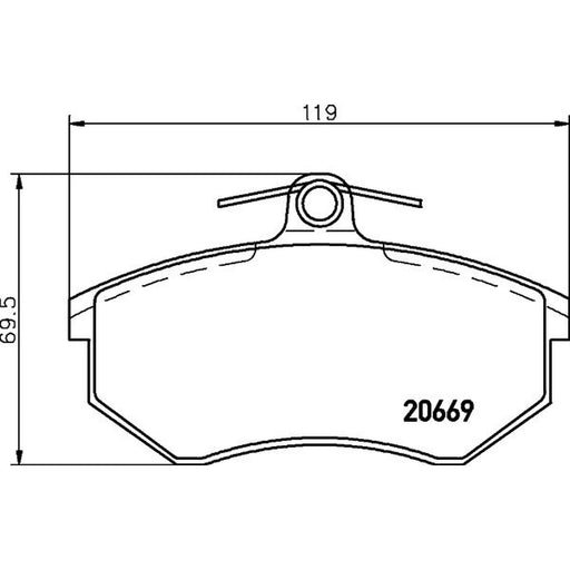 Mintex Front Brake Pad Set fits Audi 80 B2 1982-1986 1.8 2.0 2.2