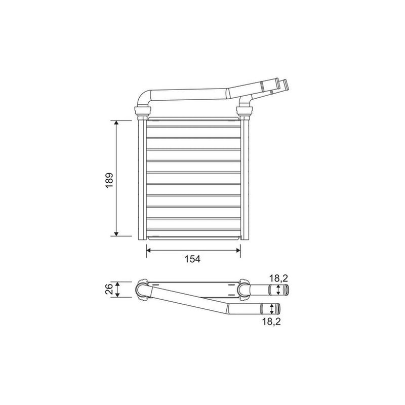 Valeo Heater Matrix Core Heat Exchanger 811626