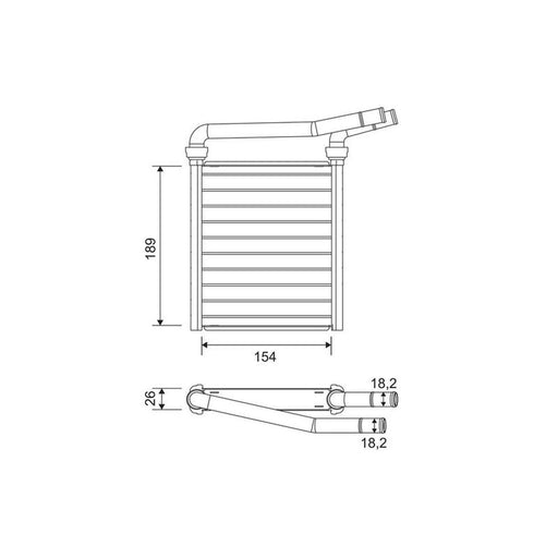 Valeo Heater Matrix Core Heat Exchanger 811626