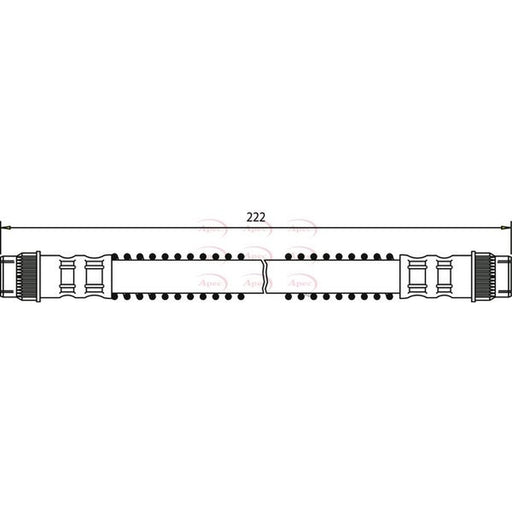 Apec Brake Hydraulic Hose Line Rear fits Citroën Ax 1987-1998 1.4