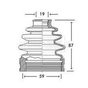 Borg & Beck Drive Shaft Bellow Kit transmission sided BCB2743