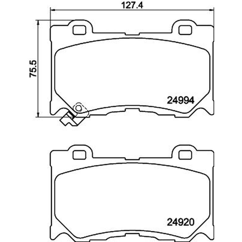 Mintex Front Brake Pad Set fits Infiniti Fx 2008 on