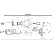 Apec Handbrake Cable Left Rear fits Volvo 850 1991-1997 2.0 2.3 2.5