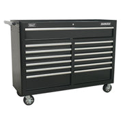 Sealey Rollcab 13 Drawer with Ball-Bearing Slides Black AP5213TB Sealey - Dynamic Drive