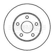 Borg & Beck 2 x Vented Front Brake Discs BBD4178-x2