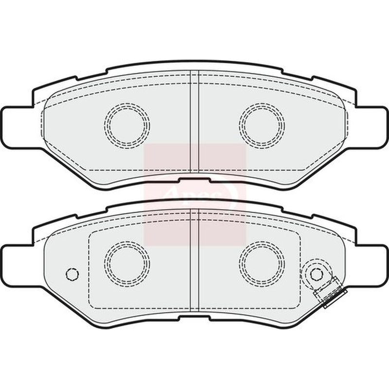 Apec Rear Brake Pad Set fits Cadillac Cts 2008-2014 2.0 2.8 3.0 3.6