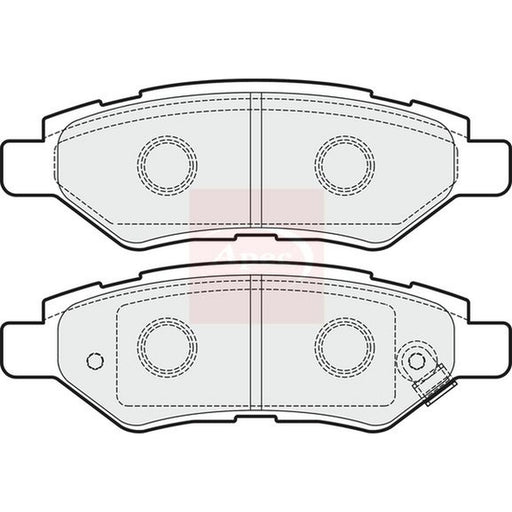 Apec Rear Brake Pad Set fits Cadillac Cts 2008-2014 2.0 2.8 3.0 3.6