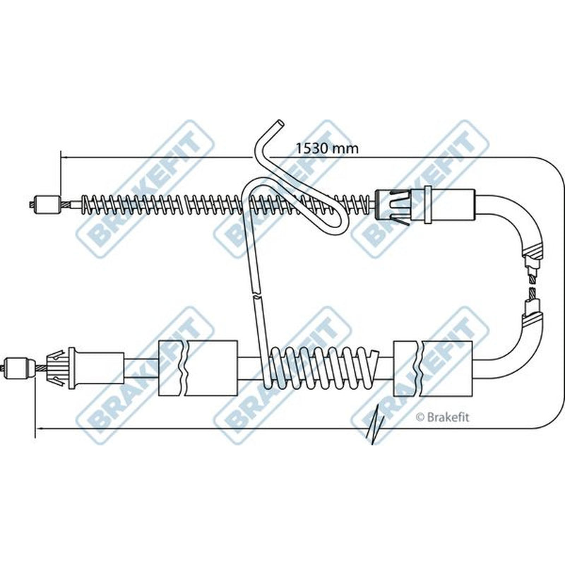 Apec Handbrake Cable Left Rear fits Ford Transit 2000-2006 2.3 2.4