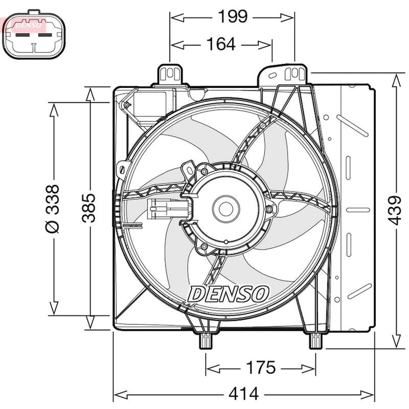 Denso Engine Cooling Fan fits Citroën C-Elysee 2018 on 1.5