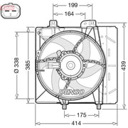 Denso Engine Cooling Fan DER07011
