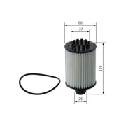 Bosch Engine Oil Filter fits Jeep Wrangler IV 2017 on 2.2