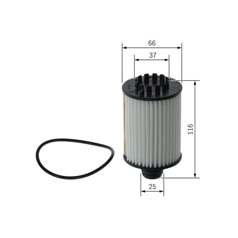 Bosch Engine Oil Filter fits Jeep Wrangler IV 2017 on 2.2
