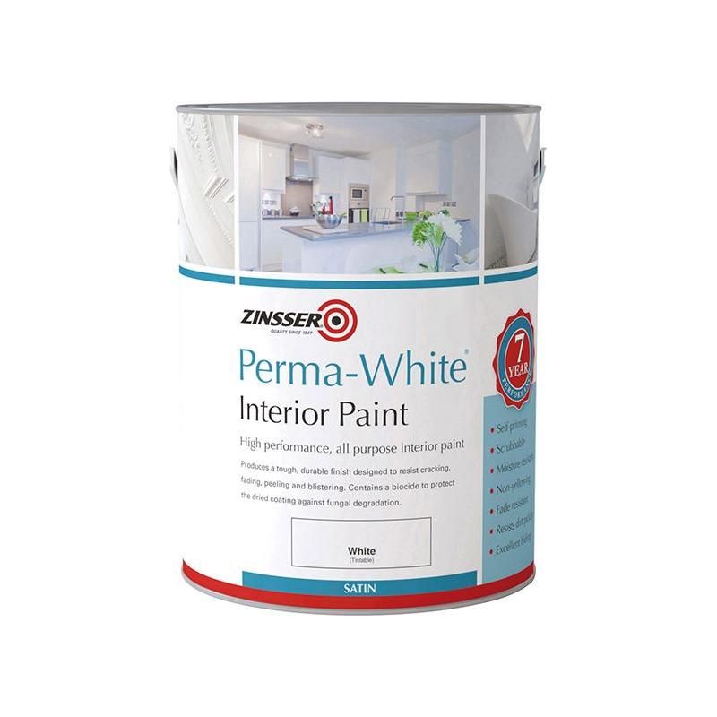 Zinsser Perma-White® Interior Paint Satin 2.5 litre Zinsser - Town Tools