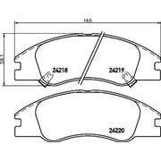 Mintex Front & Rear Pads fits Kia Cerato I 2004-2009 1.5 1.6 2.0