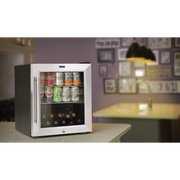 Baridi 50L Tabletop Drinks Fridge Mini Beer Cooler Glass Door Stainless Steel Baridi  - Dynamic Drive