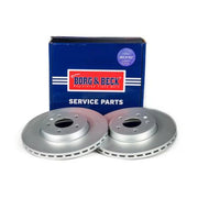 Borg & Beck Front Brake Vented Discs & Pads fits Audi A5 2010-2017