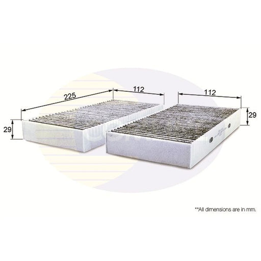Comline Cabin Air Filter (Pollen Filter) fits Honda Civic VII 2000-2005