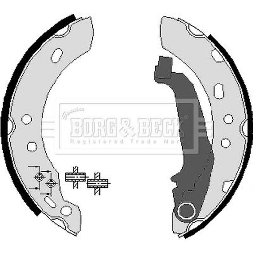 Borg & Beck Brake Shoe Set Axle Kit BBS6210