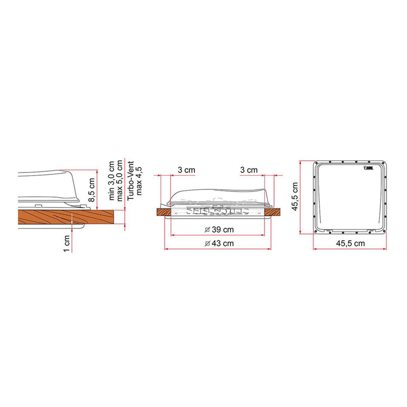 Fiamma Rooflight Turbo-Vent Premium White Fiamma - Dynamic Drive
