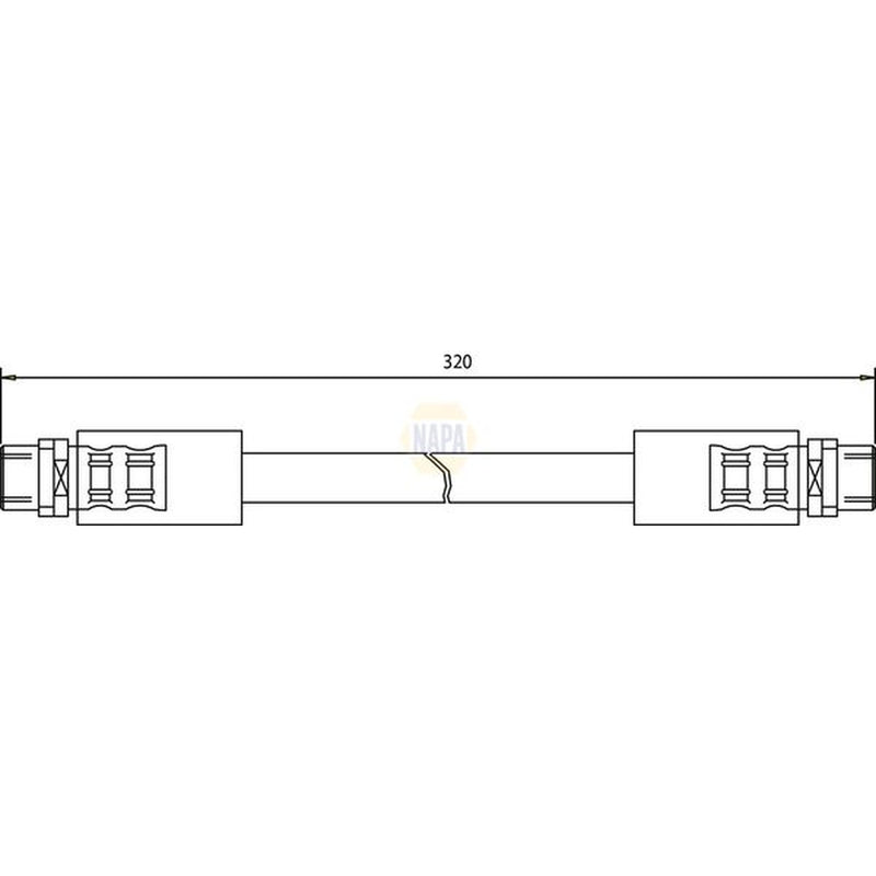 NAPA Brake Hydraulic Hose Line Front fits Audi 100 C3 1989-1991 2.4