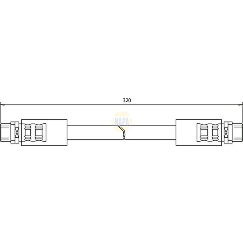 NAPA Brake Hydraulic Hose Line Front NBH1039