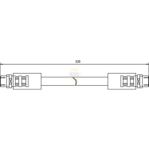 NAPA Brake Hydraulic Hose Line Front NBH1039